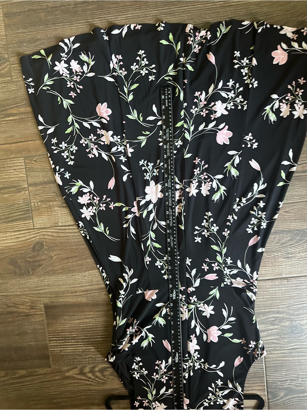 Anne Klein Black Midi Dress with Pink Floral Print - Picture 16 of 16